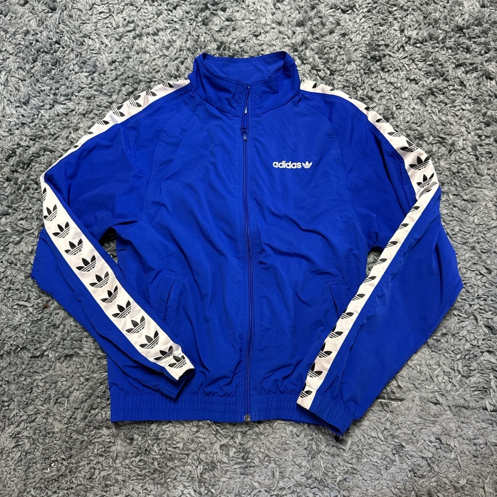 Adidas blue windbreaker